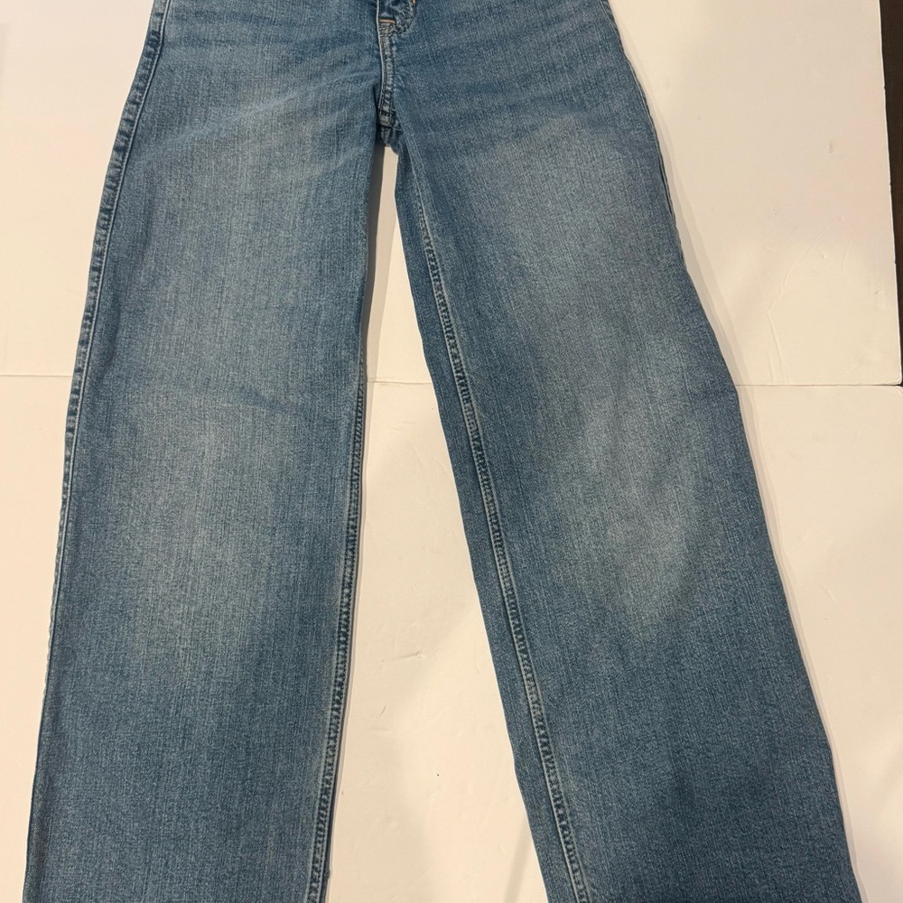 abercrombie kids Light Blue High Rise Wide Leg Jeans- Size 9/10 Long